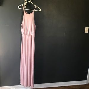 A soft pink maxi dress